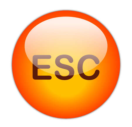 Glassy Red Escape Buttonの写真素材