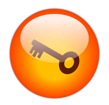Glassy Red Key Icon Buttonの写真素材