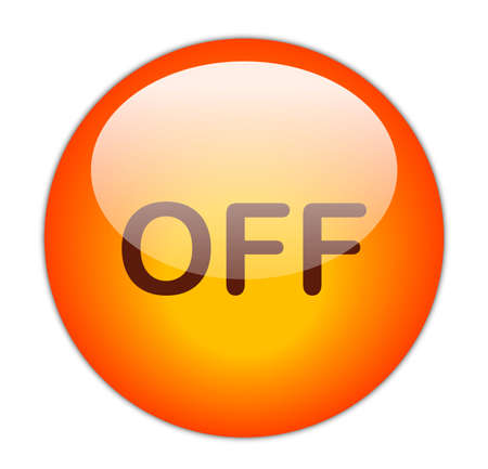 Glassy RedOff Button の写真素材