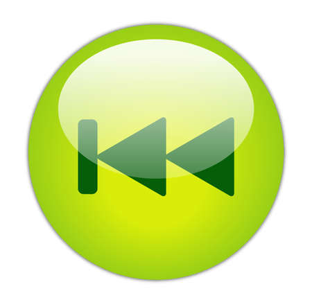Glassy Green Previous Icon Buttonの写真素材