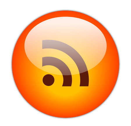 Glassy Red RSS Icon Buttonの写真素材
