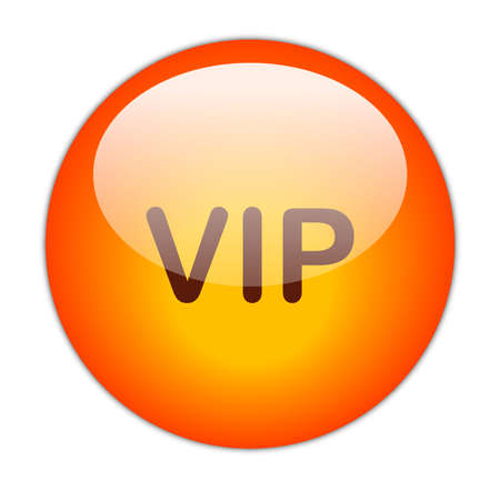Glassy Red VIP Buttonの写真素材