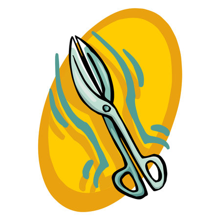 An abstract vector illustration shows a tool construction pliers tool in a cartoon style.のイラスト素材