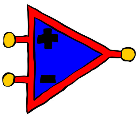 An abstract vector illustration shows of Circuit Pathway in a cartoon style