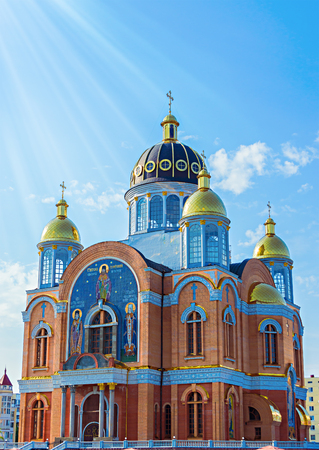 New Orthodox Church in Obolon district. Kyiv (Kiev), Ukraineの写真素材