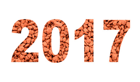 2017 from the mineral fertilizers, isolated on the white  background