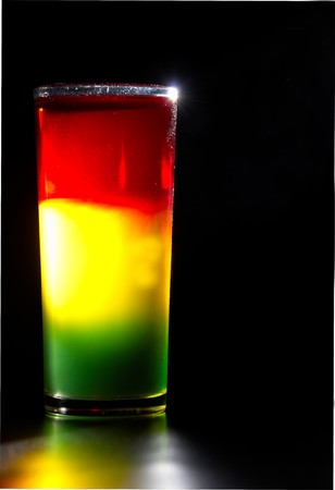 Original designer cocktail: traffic light in three layersの写真素材