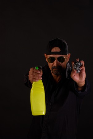 The household cop, arresting any lazy manの写真素材