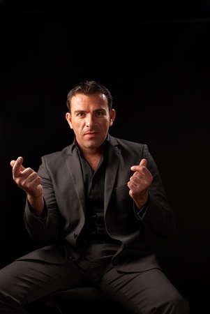 Cool gestureの写真素材