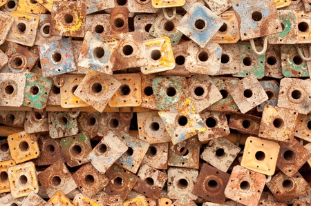 Full frame take of a stack of construction propsの写真素材