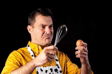 How to whisk an egg, a major challengeの写真素材
