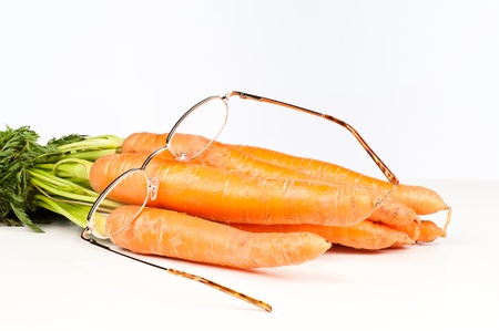 Vitamin A is good for your eyes, a nutrition conceptの写真素材