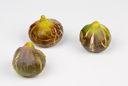 Fresh figs isolated on white,  autumn fruitの写真素材