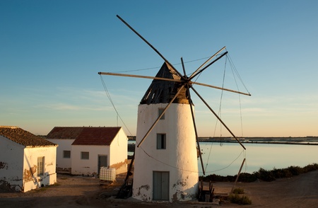 Tradtional salt mine in San Pedro del Pinatar, Murcia, Spainの写真素材