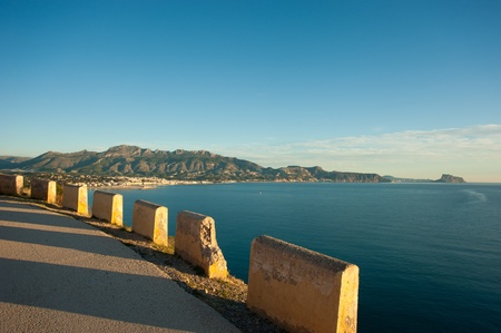 Altea bay as seen from a scenic mountain roadの写真素材