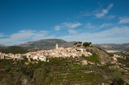 The scenic mountain village of  Polop, Costa Blanca, Spainの写真素材