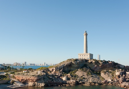 La Mang del Mar Menor, Murcia, Spain, as seen from Cabo de palos lighthouseの写真素材
