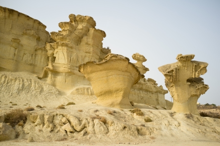 Bizarre geological limestone formation near Mazarron, Murcia, Spain