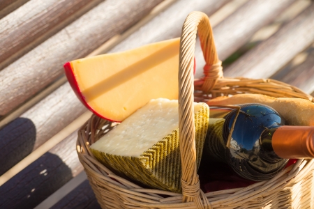 Full picnic basket in a closeup takeの写真素材