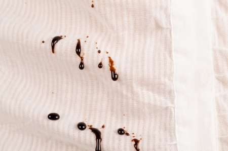 Fresh chocolate stains on what was a clean shirtの写真素材