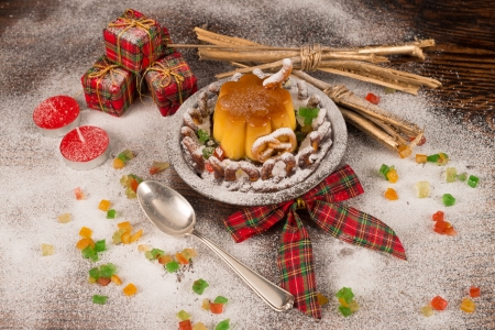 Christmas dessert for kids in the shape of a houseの写真素材
