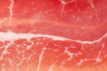 Full frame take of rashers of smoked  Black Forest hamの写真素材