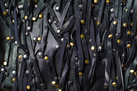 Full frame take of some riveted leather stripesの写真素材