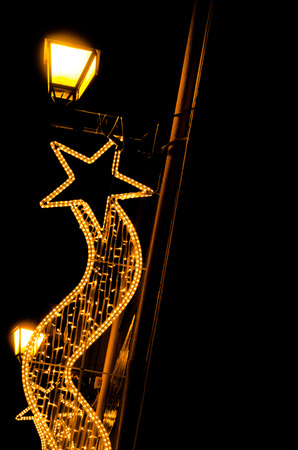 Festive street decoration as used in Christmasの写真素材