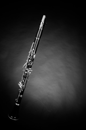 Clarinet shot against a dark backgroundの写真素材