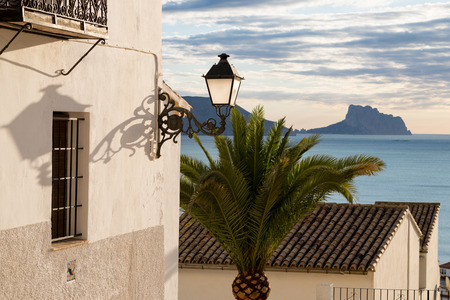 Calm Altea bay as seen from its old townの写真素材