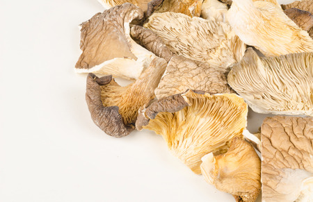 Dehydrated and chopped oyster mushorooms, Asian cuisine ingredientの写真素材