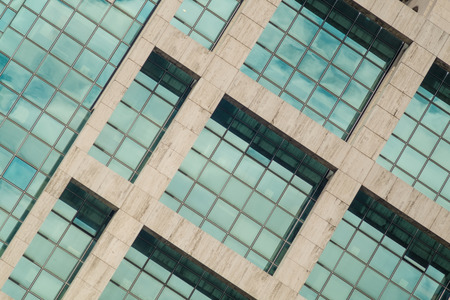 Full frame take of a facade with large windowsの写真素材