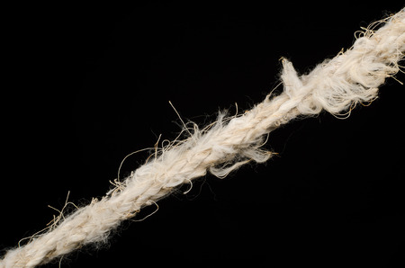 Rope about to break, a stress conceptの写真素材