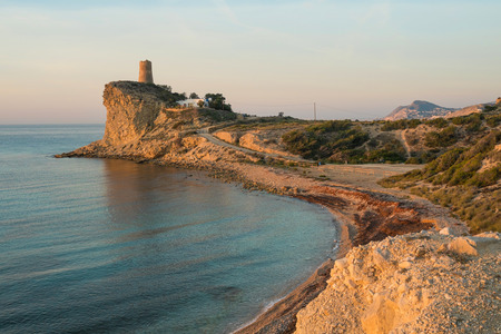 Early morning view of a secluded bay on Costa Blanca, Spainのeditorial素材