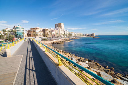People enjoying a sunny end of the year in one of Spains most popular tourist resortsの写真素材