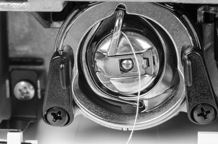 Detail take of the mechanism of a sewing machineの写真素材