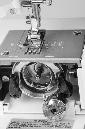Closeup take of a sewing machineの写真素材