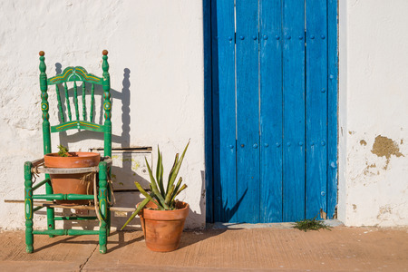Detail take of a traditional Andalusian village architectureの写真素材