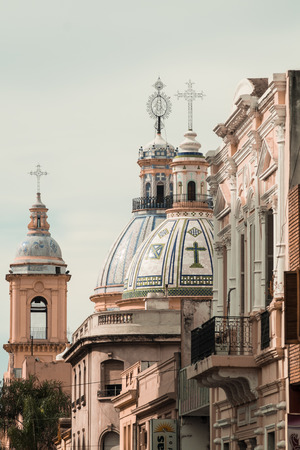 Detail take of Cordobas landmark religious architecture, Argentina