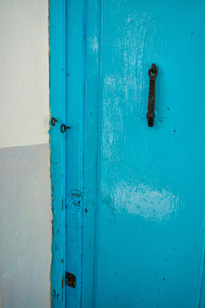 Old Mediterranean village door, a detail takeの写真素材
