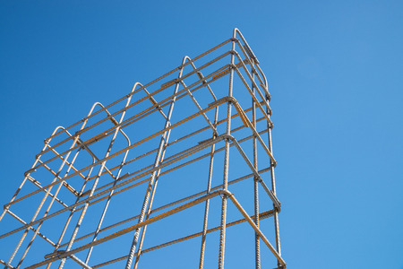 Steel rod cage structure as used for concrete shuttering