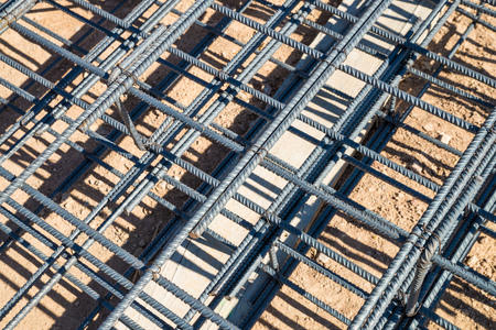 Steel rod cage structure as used for concrete shuttering