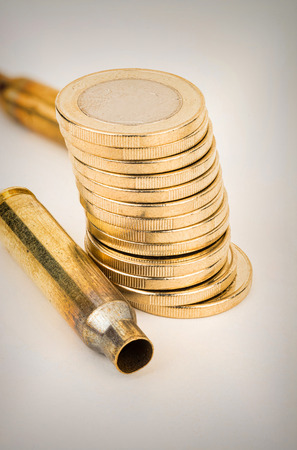 Bullet shell, an organised and financial crime conceptの写真素材