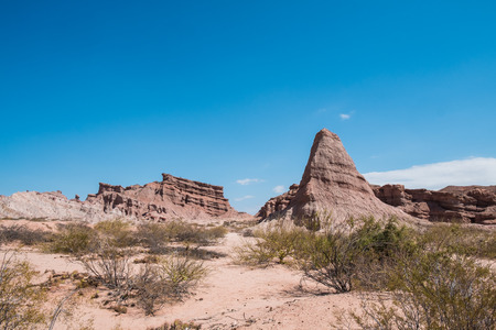 Andean landscape in Valles Calchaquies, Argentinaの写真素材