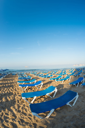 Benidorm beach resort, Costa Blanca, Spainの写真素材