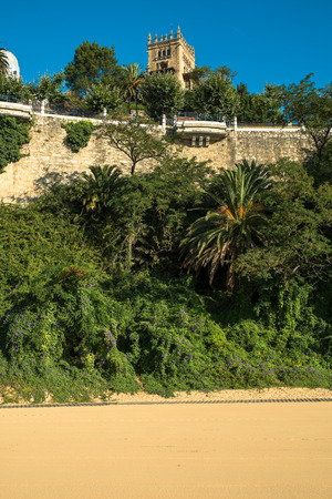 Santander landmark sandy beach El Sardineroの写真素材