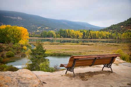 Autumn colors in Cuenca, Spainの写真素材