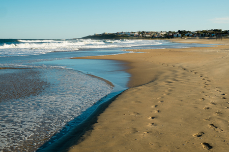 La Pedrera beach and bay on a sunny summer day, Uruguay, South Americaの写真素材