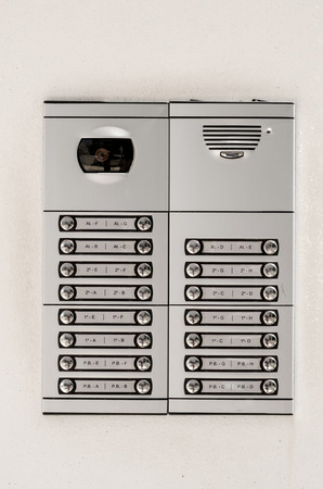 Intercom doorbell panel with video camera