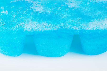 Colorful ice cubes ready to prepare a creative and fancy cocktail の写真素材